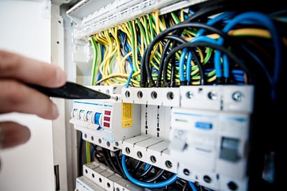 Electrician Checking Electric Board Electrician Checking Electric Board